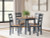 Ashley Gesthaven Natural Blue Dining Table and 4 Chairs