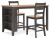 Ashley Gesthaven Natural Blue Counter Height Dining Table and 2 Barstools