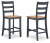 Ashley Gesthaven Natural Blue Counter Height Dining Table and 2 Barstools