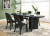 Ashley Rowanbeck Black Dining Table and 4 Chairs D821/25/02A(4)