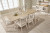Benchcraft Shaybrock Antique White Brown Dining Table and 8 Chairs with Storage