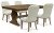 Benchcraft Sturlayne Brown Dining Table and 4 Chairs with Storage