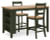 Ashley Gesthaven Natural Green Counter Height Dining Table and 2 Barstools