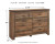 Ashley Trinell Brown King Panel Bed with Dresser, Chest and Nightstand
