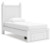 Ashley Mollviney White Twin Panel Storage Bed