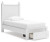 Ashley Mollviney White Twin Panel Storage Bed