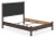Ashley Cadmori Black White Queen Upholstered Panel Bed