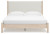 Ashley Cadmori Black White King Upholstered Panel Bed