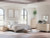 Ashley Cadmori Black White King Upholstered Panel Bed