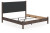 Ashley Cadmori Black White King Upholstered Panel Bed