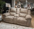 Ashley Laresview Fossil Reclining Loveseat with Console