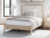 Ashley Cadmori Black White Full Upholstered Panel Bed