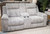 Benchcraft Buntington Pewter Reclining Loveseat with Console