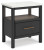 Ashley Cadmori Black White Queen Upholstered Panel Bed with Mirrored Dresser, Chest and 2 Nightstands