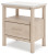 Ashley Cadmori Black White Queen Upholstered Panel Bed with Mirrored Dresser and Nightstand