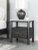 Ashley Cadmori Black White Queen Upholstered Panel Bed with Dresser and 2 Nightstands