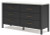 Ashley Cadmori Black White Queen Upholstered Panel Bed with Dresser