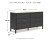 Ashley Cadmori Black White Queen Upholstered Panel Bed with Dresser