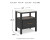 Ashley Cadmori Black White King Upholstered Panel Bed with Mirrored Dresser, Chest and 2 Nightstands