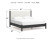 Ashley Cadmori Black White King Upholstered Panel Bed with Mirrored Dresser and Chest