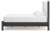 Ashley Cadmori Black White King Upholstered Panel Bed with Dresser