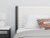 Ashley Cadmori Black White Full Upholstered Panel Bed with Mirrored Dresser and 2 Nightstands