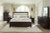 Ashley Neymorton Dark Grayish Brown Queen Upholstered Panel Bed with Mirrored Dresser and Nightstand