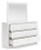 Ashley Mollviney White Twin Panel Storage Bed with Mirrored Dresser