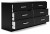 Ashley Finch Black Queen Platform Bed with Dresser and 2 Nightstands
