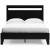 Ashley Finch Black Brown Queen Panel Platform Bed with Dresser