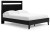 Ashley Finch Black Brown Queen Panel Platform Bed with Dresser