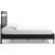 Ashley Finch Black Brown Queen Panel Platform Bed with Dresser