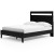 Ashley Finch Black Brown Queen Panel Platform Bed with Dresser