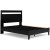 Ashley Finch Black Brown Queen Panel Platform Bed with Dresser