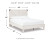Ashley Shawburn White Dark Charcoal Gray Queen Panel Platform Bed with 2 Nightstands
