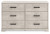Ashley Shawburn White Dark Charcoal Gray Full Platform Bed with Dresser and 2 Nightstands