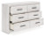 Ashley Cayboni Whitewash Twin Panel Bed with Dresser and Nightstand