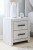 Ashley Cayboni Whitewash Queen Panel Bed with Mirrored Dresser and Nightstand