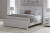 Ashley Cayboni Whitewash King Panel Bed with Mirrored Dresser and Nightstand