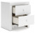 Ashley Mollviney White Full Panel Headboard with 2 Nightstands