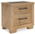 Ashley Galliden Light Brown California King Panel Bed with Mirrored Dresser, Chest and 2 Nightstands