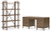 Ashley Roanhowe Brown Home Office Desk and Storage