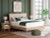 Ashley Cielden Two-tone King Panel Bed with Mirrored Dresser and Nightstand