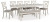 Ashley Robbinsdale Antique White Dining Table and 6 Chairs and Bench