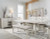 Ashley Robbinsdale Antique White Dining Table and 6 Chairs and Bench