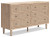 Ashley Cielden Two-tone King Panel Bed with Dresser
