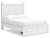 Ashley Mollviney White Full Panel Storage Bed with Dresser