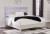 Ashley Zyniden Silver Queen Upholstered Panel Headboard with 2 Nightstands