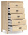Ashley Cabinella Tan Full Platform Bed with Dresser, Chest and Nightstand