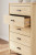 Ashley Cabinella Tan Full Platform Bed with Dresser, Chest and Nightstand